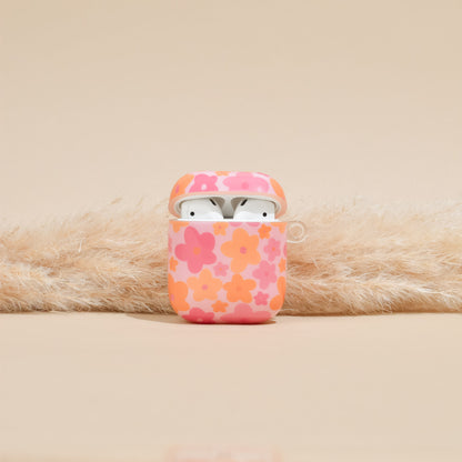Airpods Case - Pink & Orange Bloom
