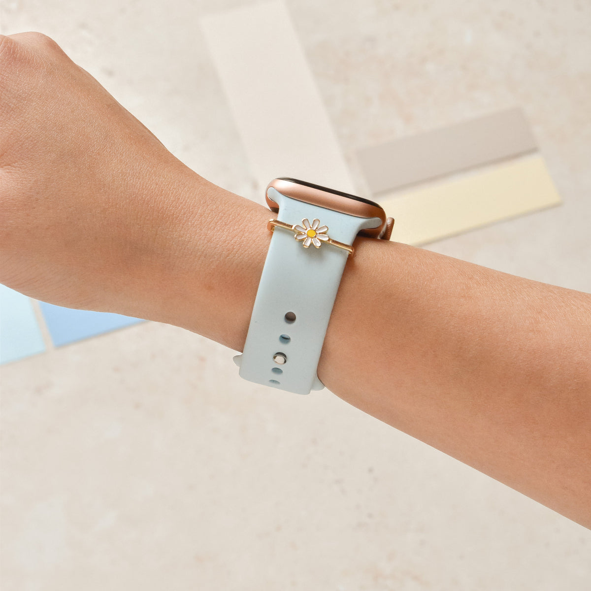 Watch Strap Charm Pack - Gold Wavy Daisy