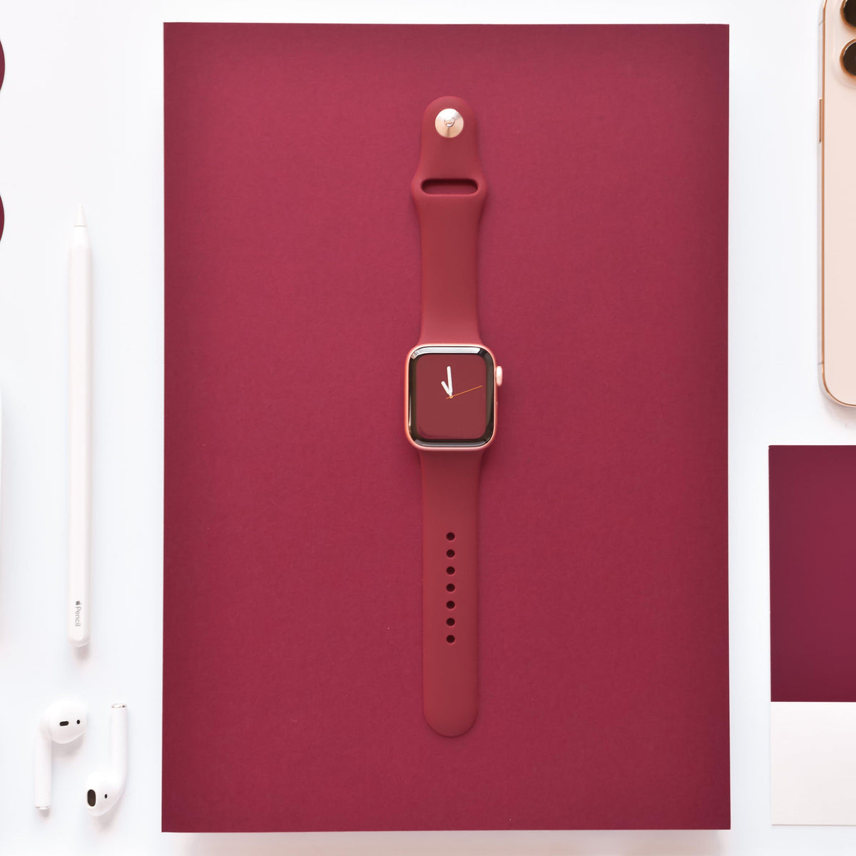 NAKD Apple Watch Strap - Burgundy