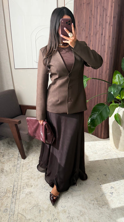 Blazer Structure Epais I Marron Chocolat