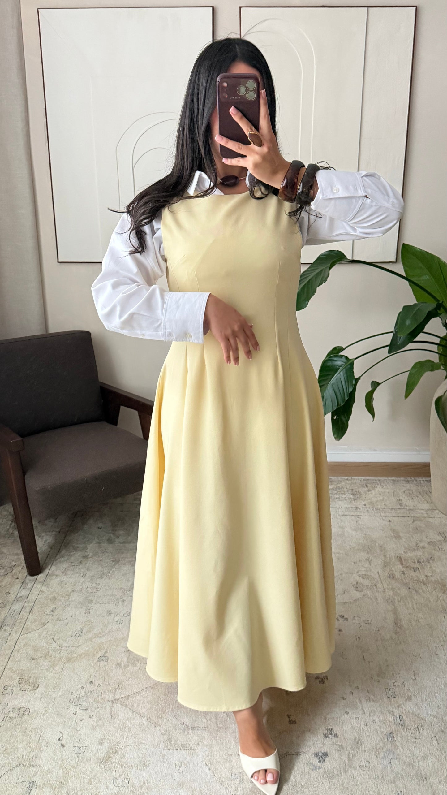 Robe Sans Manches Ajustee I Jaune