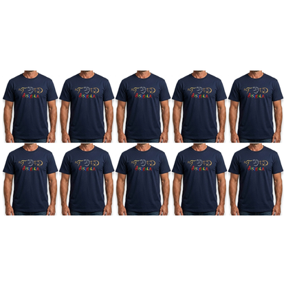 10X Adult Kangaroo Koala Wombat Australian Animals T Shirt Bulk Pack Navy Blue 100 Cotton Souvenir Gift Tee Top