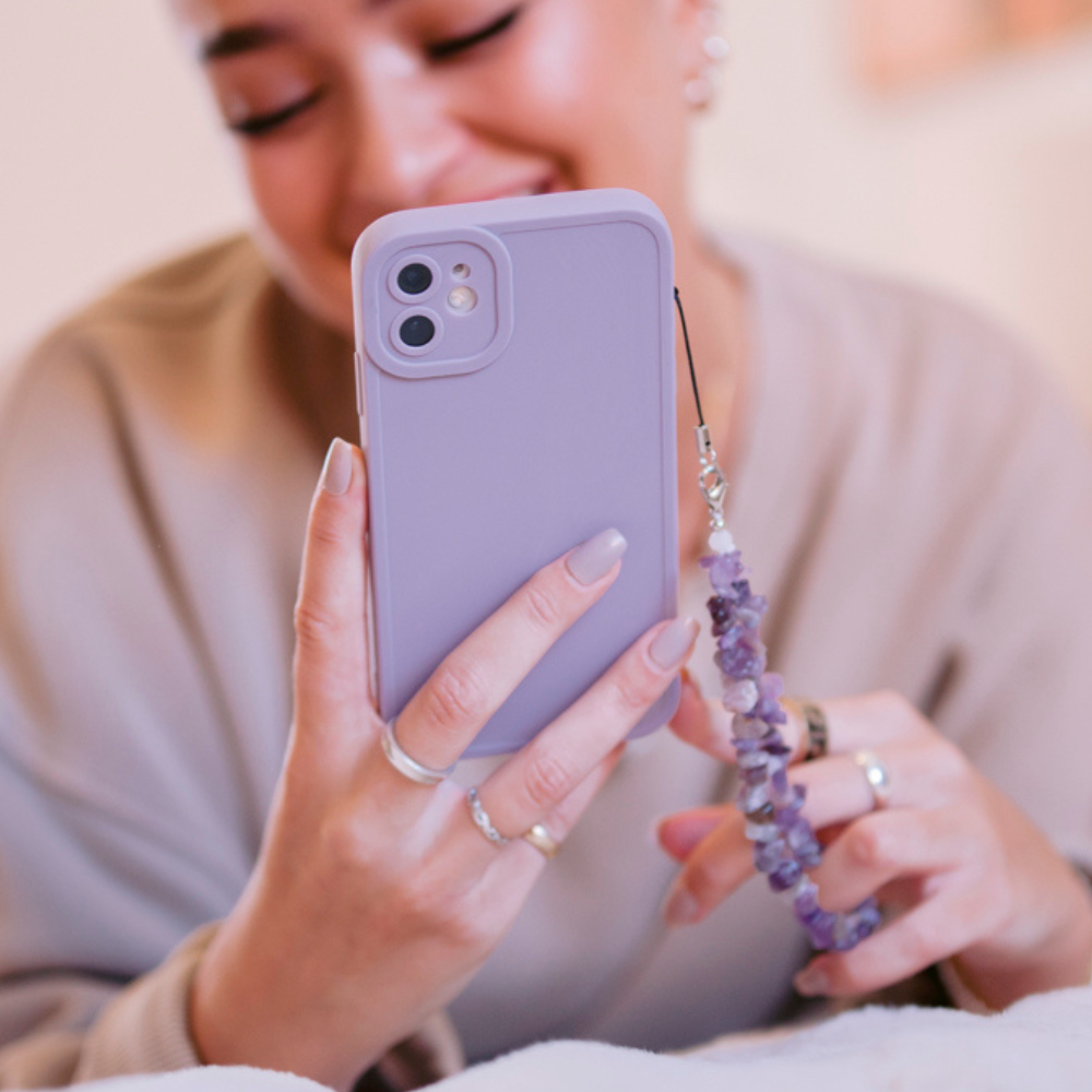 Crystal Phone Strap - Lilac