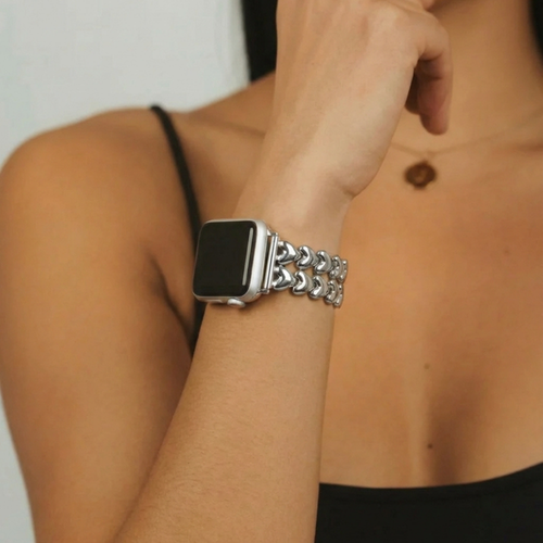Hearts Chain Apple Watch Strap - Starlight