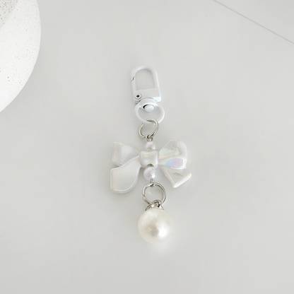 Coquette Bow Keyring - Iridescent