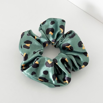 Khaki Leopard Scrunchie