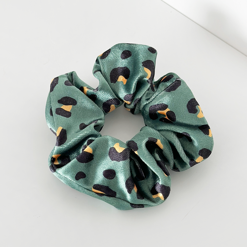 Khaki Leopard Scrunchie