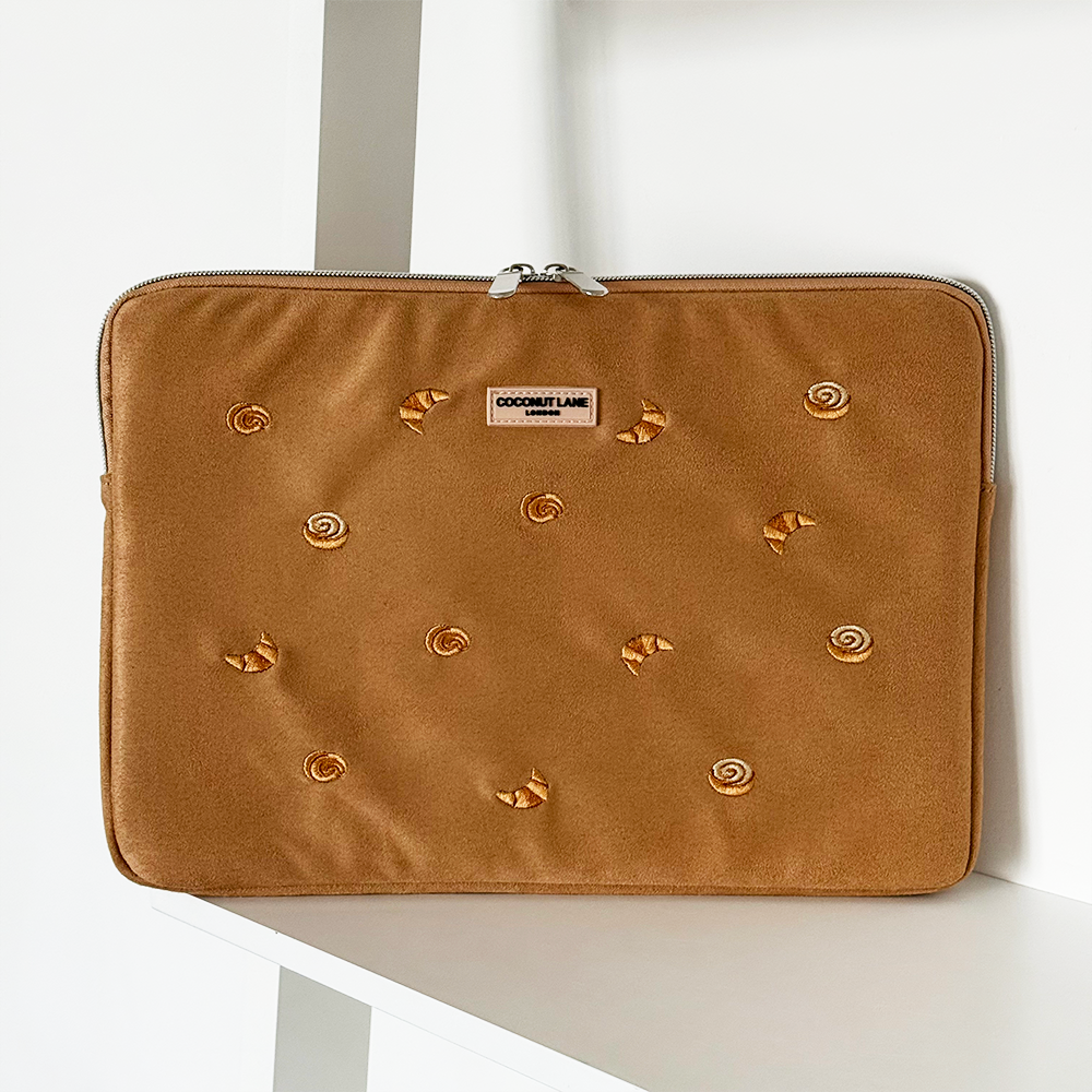Suedette Croissant Club Laptop Sleeve