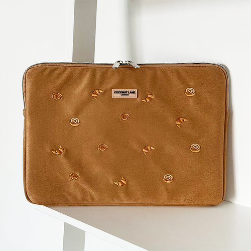 Suedette Croissant Club Laptop Sleeve