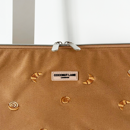 Suedette Croissant Club Laptop Sleeve