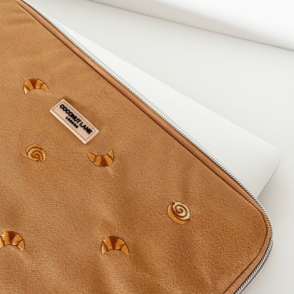 Suedette Croissant Club Laptop Sleeve