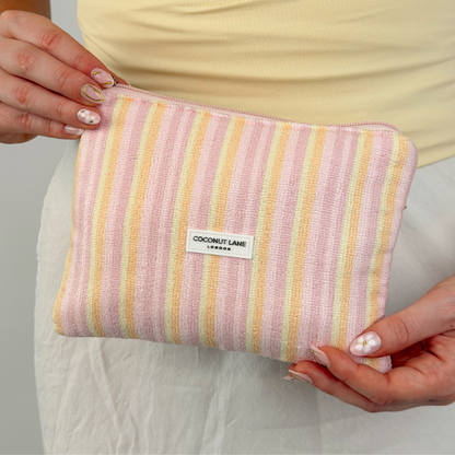 Mini Towel Everything Pouch - Pastel Stripes