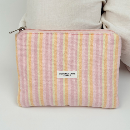 Mini Towel Everything Pouch - Pastel Stripes