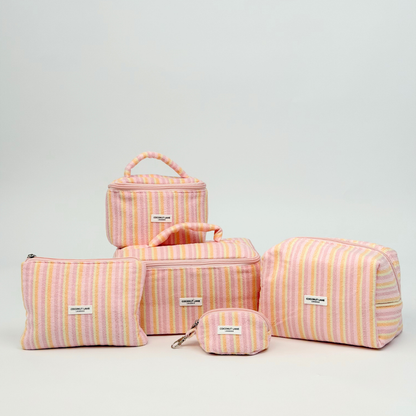 MINI Towel Travel Vanity Case - Pastel Stripes