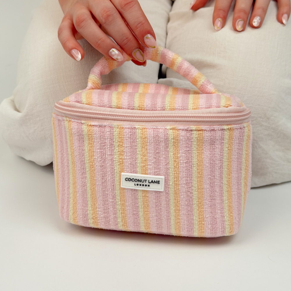 MINI Towel Travel Vanity Case - Pastel Stripes