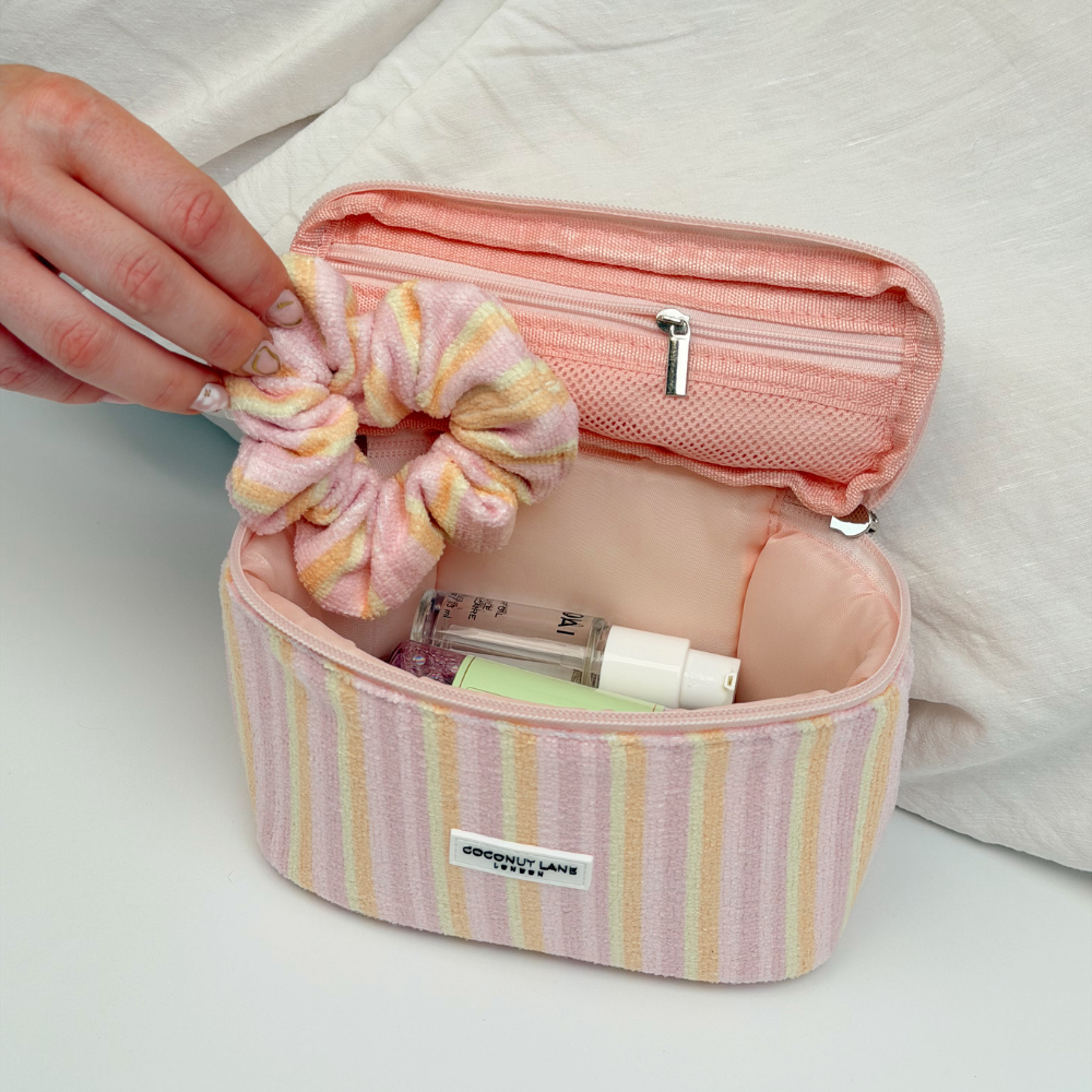 MINI Towel Travel Vanity Case - Pastel Stripes