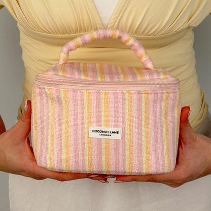 MINI Towel Travel Vanity Case - Pastel Stripes