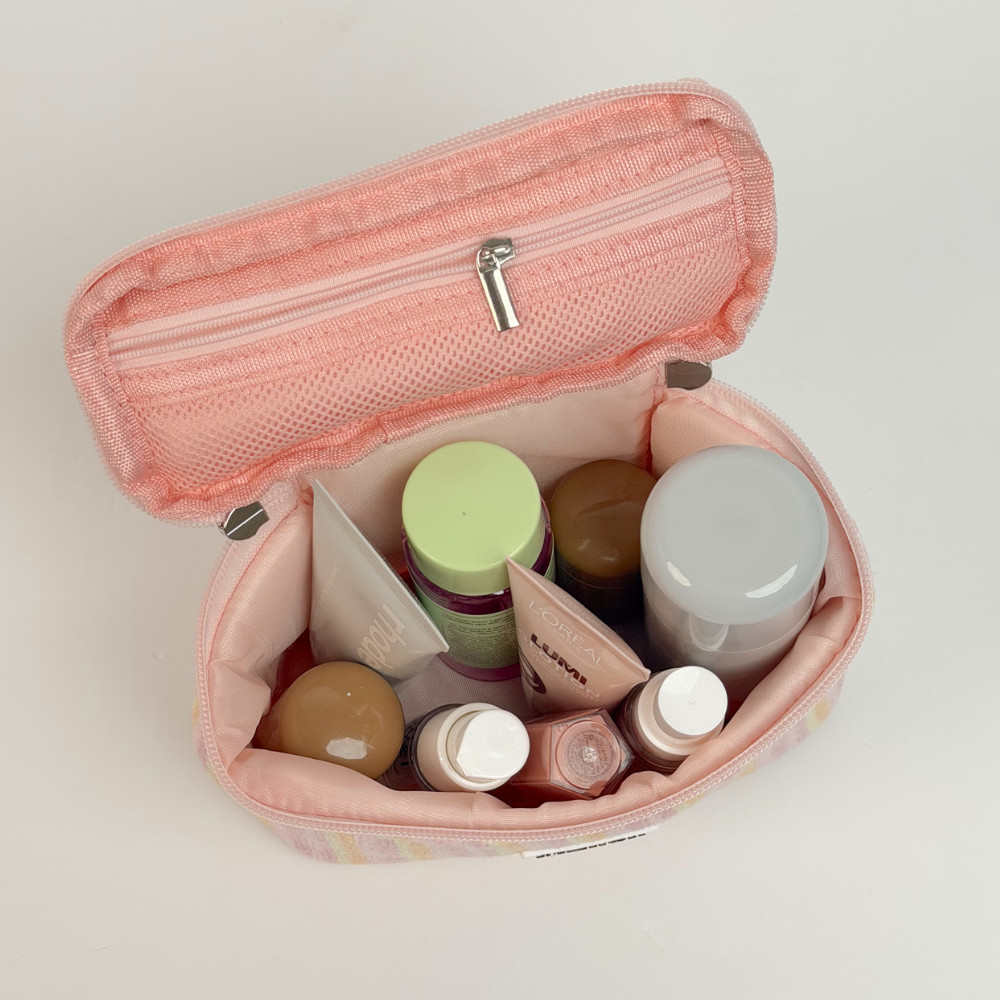 MINI Towel Travel Vanity Case - Pastel Stripes