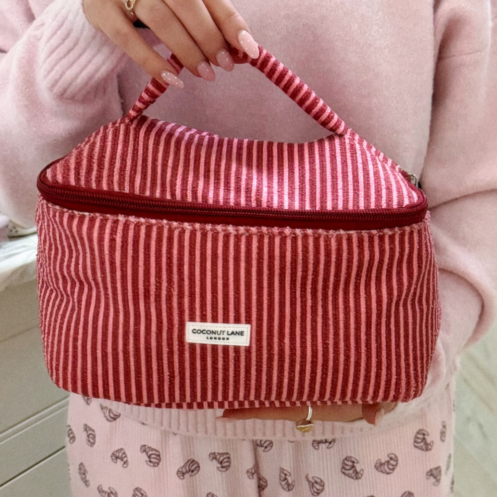 Travel Towel Vanity Case - Mulberry Stripes