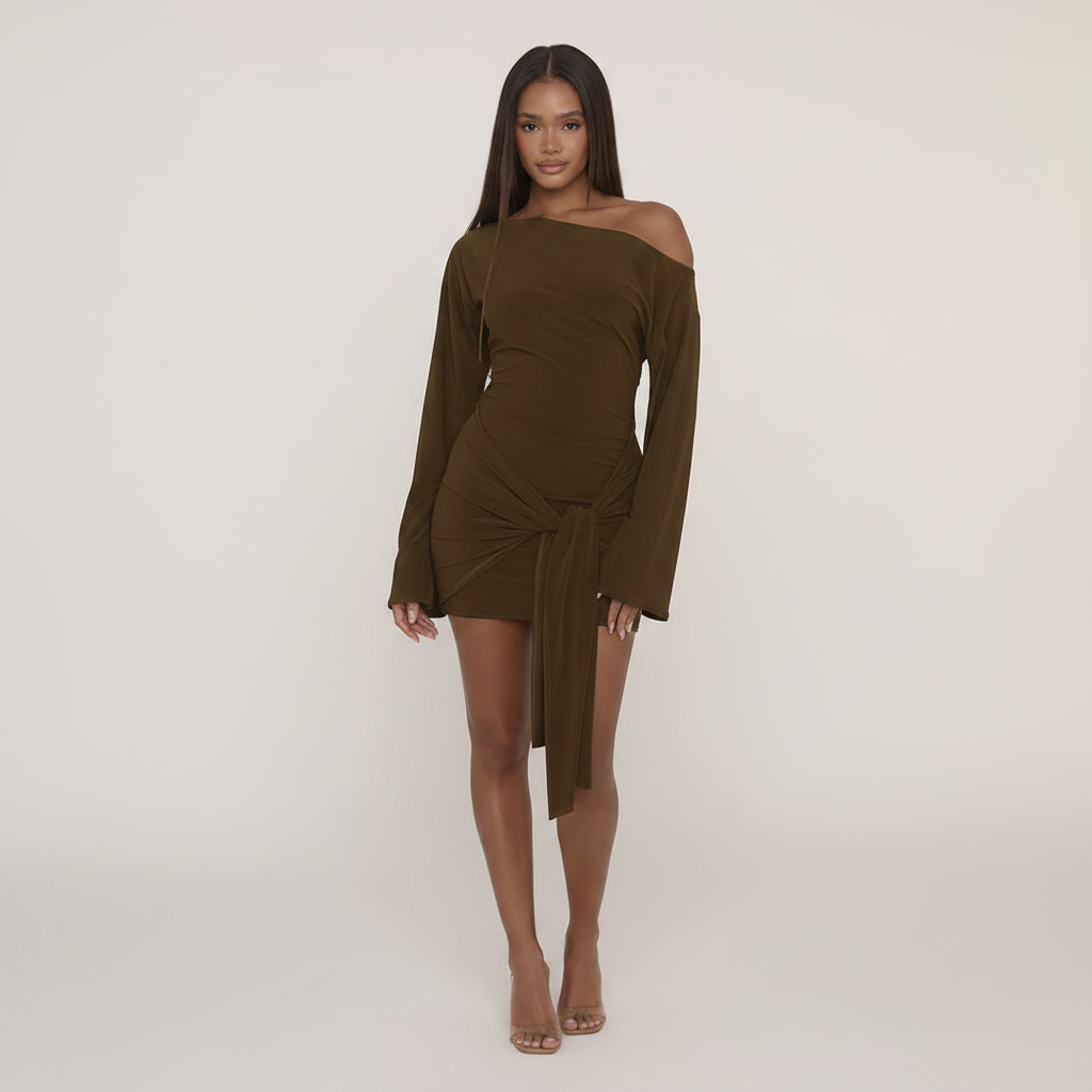 Drape One Shoulder Dress