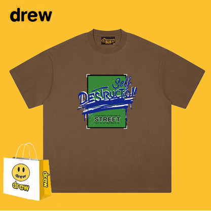 Drew T-shirts Short Sleeve T-shirt Smiley Face Short Sleeve