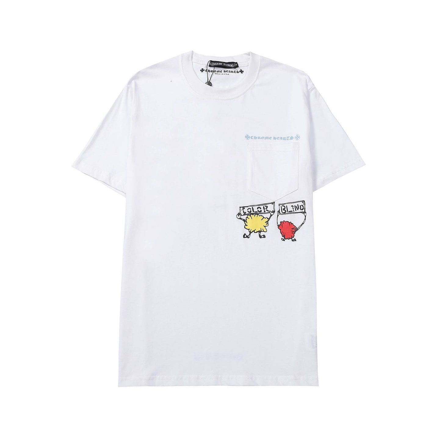 Chrome Heart T Shirts Crowe Summer Short Sleeve Hip Hop Men's and Women's T-Shirts