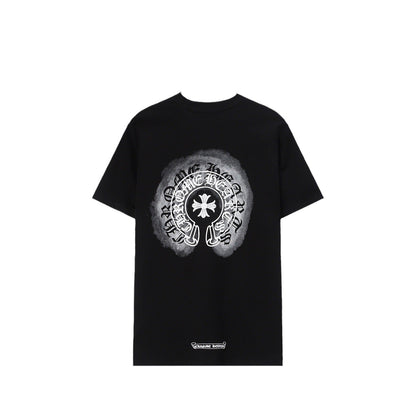 Chrome Heart T Shirts Sanskrit cross logo short-sleeved men's T-shirt