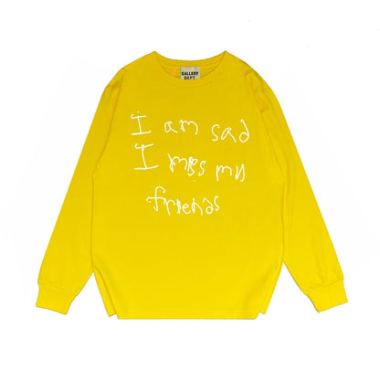 Gallery Dept Long Sleeved Shirt Fashion Brand Long Sleeve Long-Sleeved T-shirt Blouse