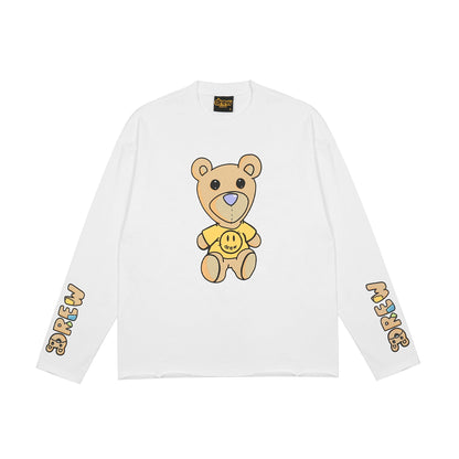 Drew House Sweatshirts Unisex Cartoon Bear Crew Neck Loose Sweater