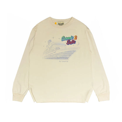 Gallery Dept Long Sleeved Shirt Fashion Brand Long Sleeve Long-Sleeved T-shirt Blouse