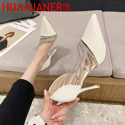 2026 Spring Luxury Women Rhineston Stiletto High Heels Pumps Scarpins Designer Lady Black Heels Wedding Party Bridal Prom Shoes