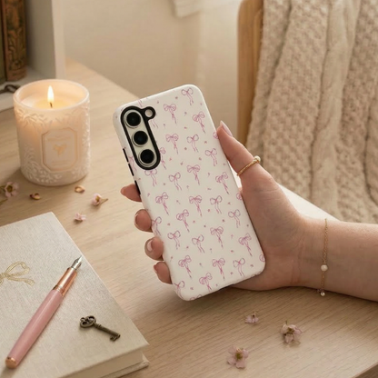 Samsung Tough Phone Case - Dainty Bows