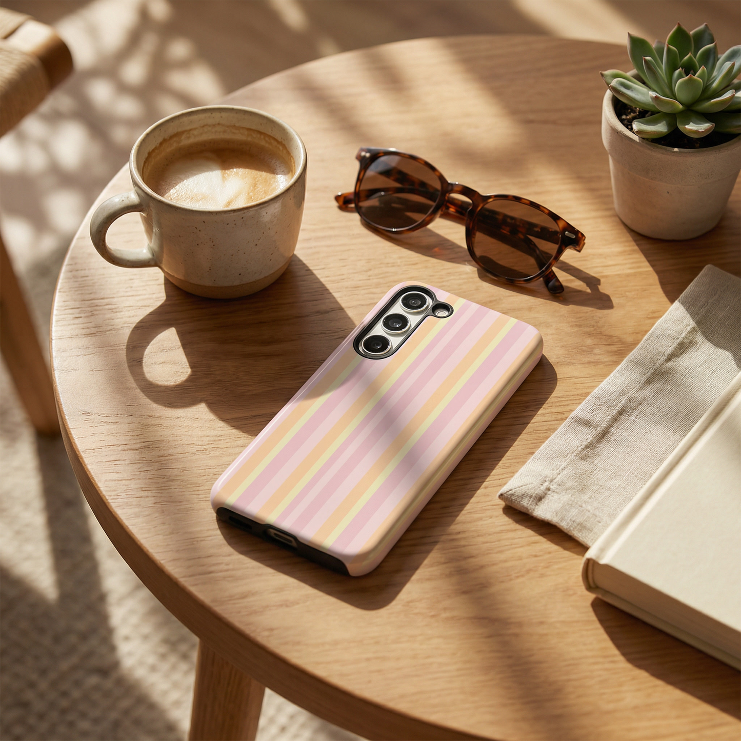 Samsung Tough Phone Case - Pastel Stripes