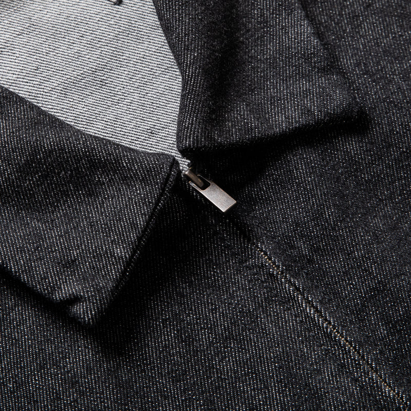Fear Of God Essentials Denim Full Zip Work Shirt - Vintage Black