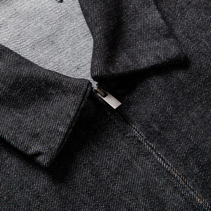 Fear Of God Essentials Denim Full Zip Work Shirt - Vintage Black