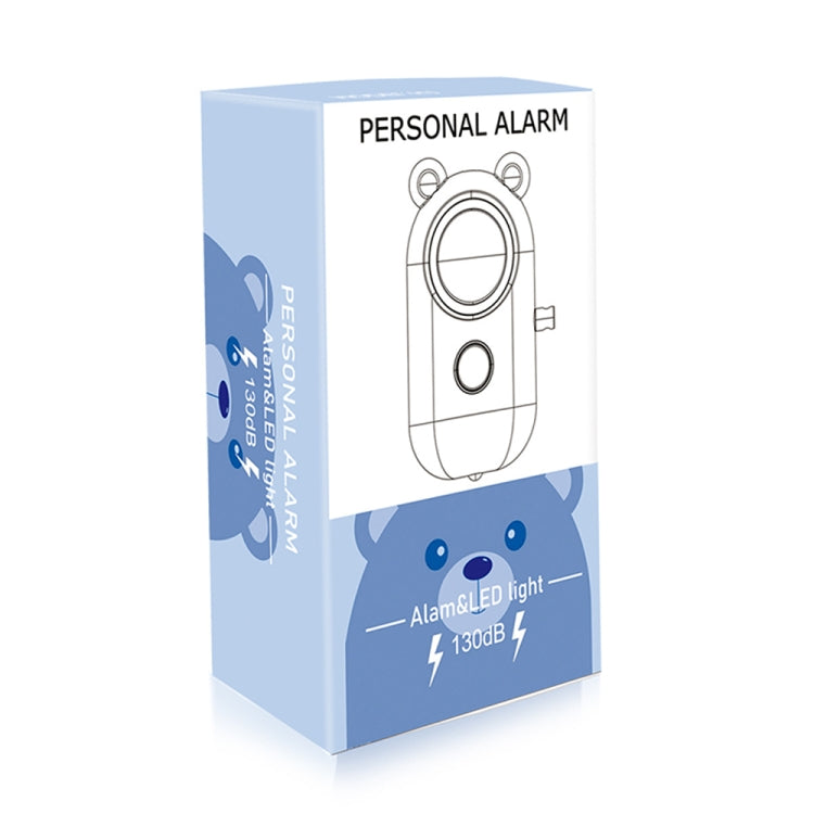 130dB LED Personal Alarm Pull Ring Outdoor Self-defense Products, Specification: Bear Style (Orange)