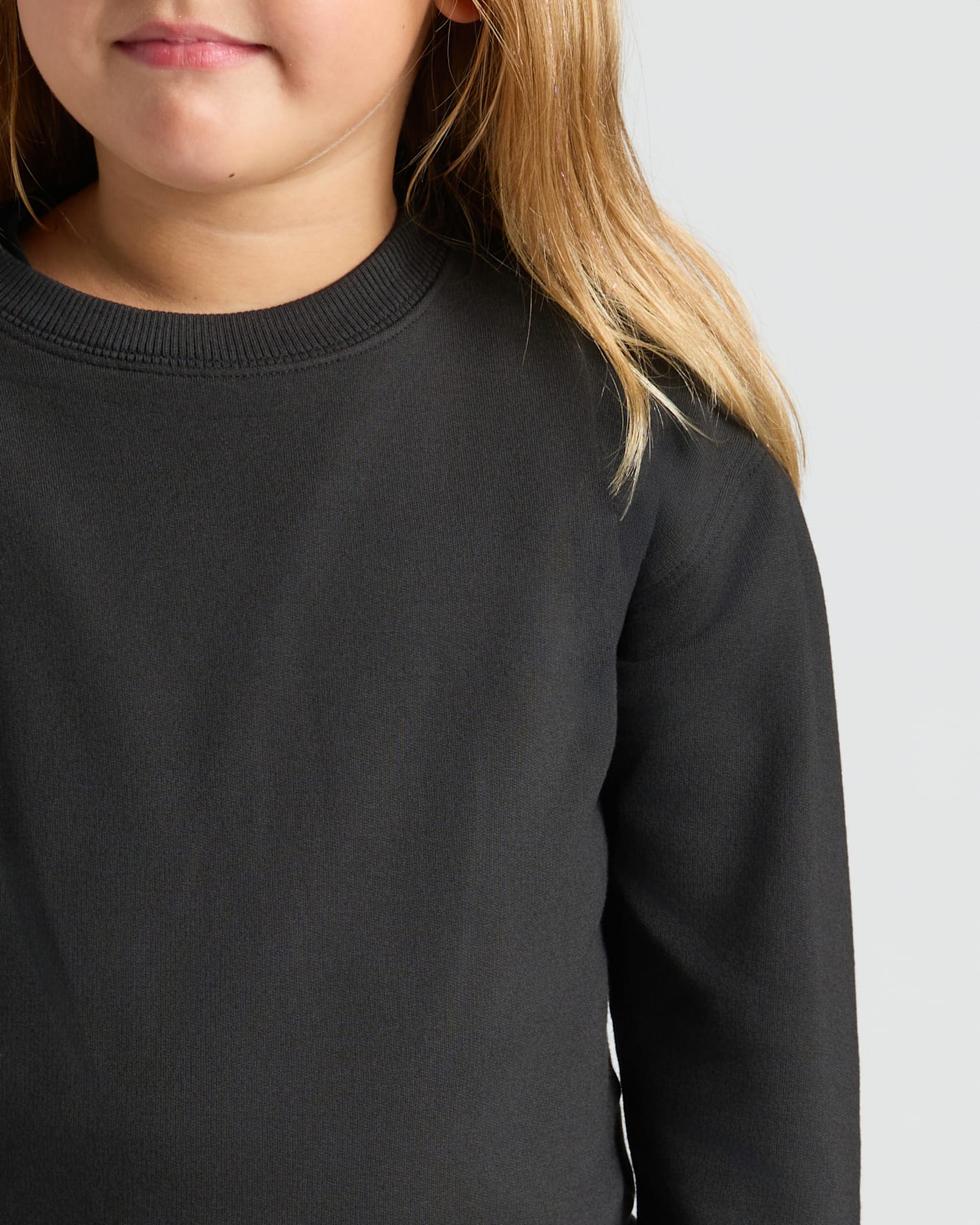 Girls Black & Electric Fuchsia Slouch Pullover Crew 2-Pack