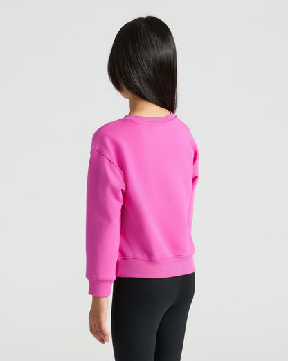 Girls Electric Fuchsia Slouch Pullover Crew & Relaxed Joggers 2-Pack