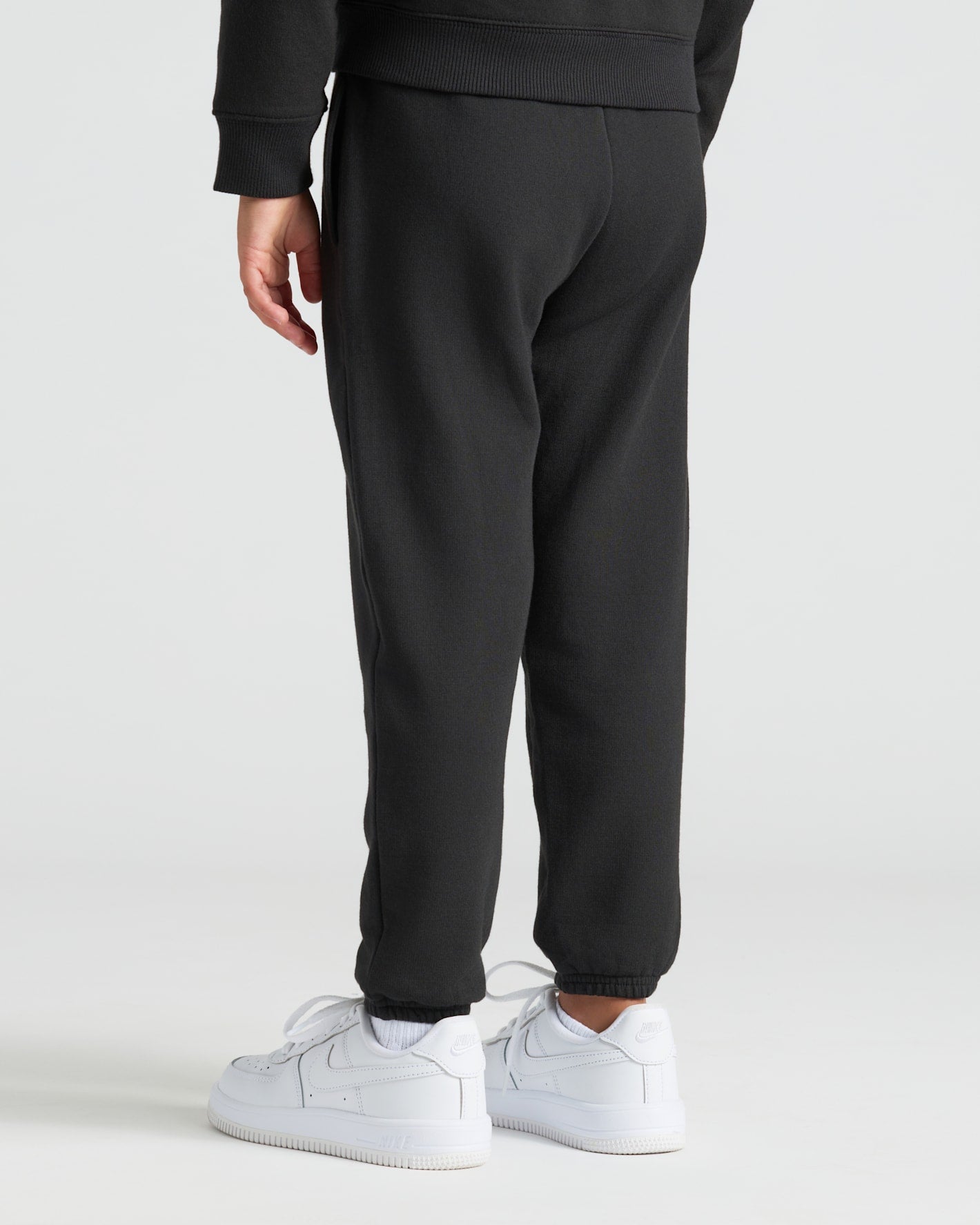 Girls Black & Dark Maroon Relaxed Joggers 2-Pack