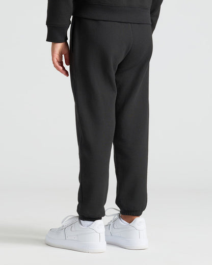 Girls Black & Dark Maroon Relaxed Joggers 2-Pack