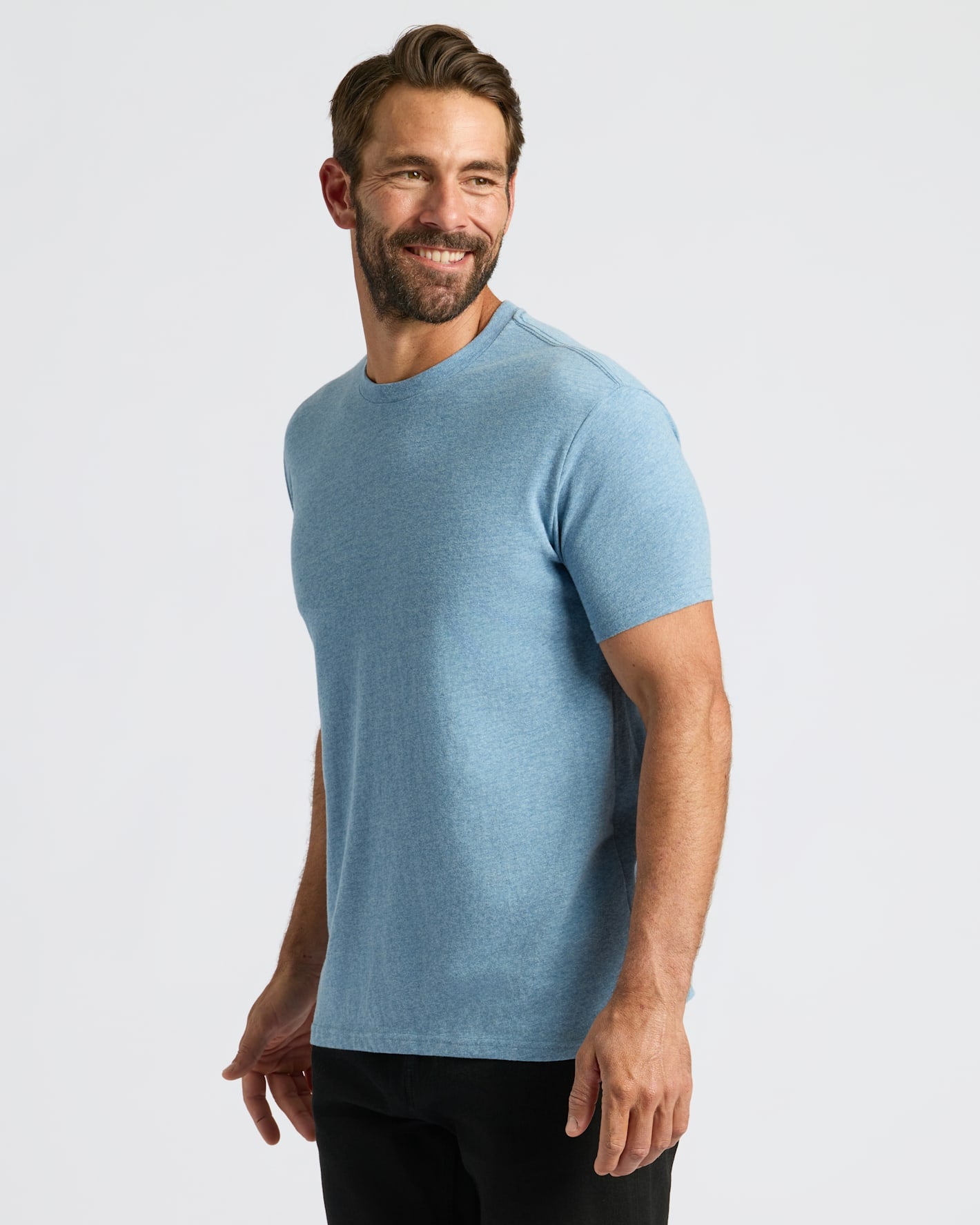 Heather Indigo Classic Crew Neck