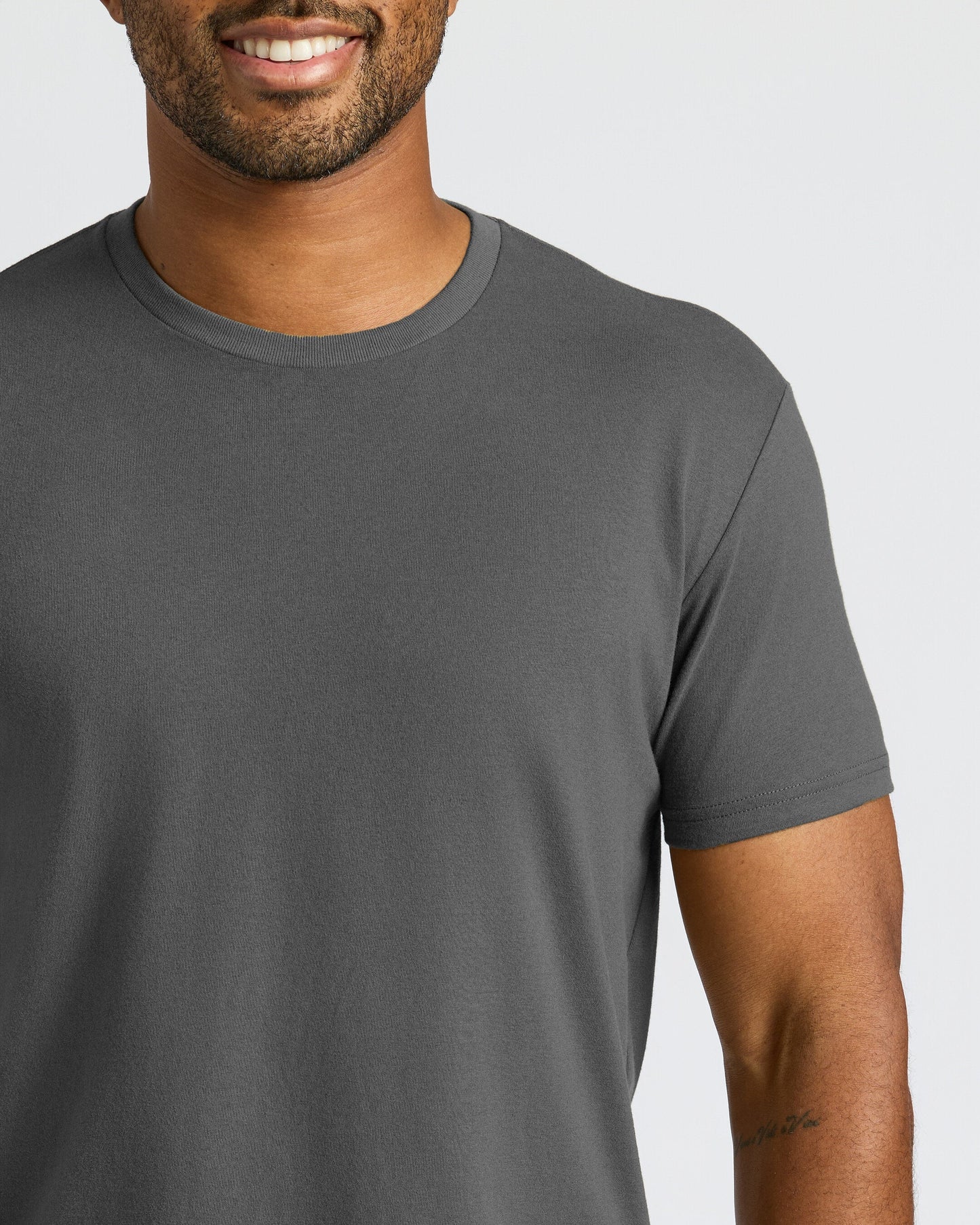 Carbon Curved Hem Classic Crew Neck