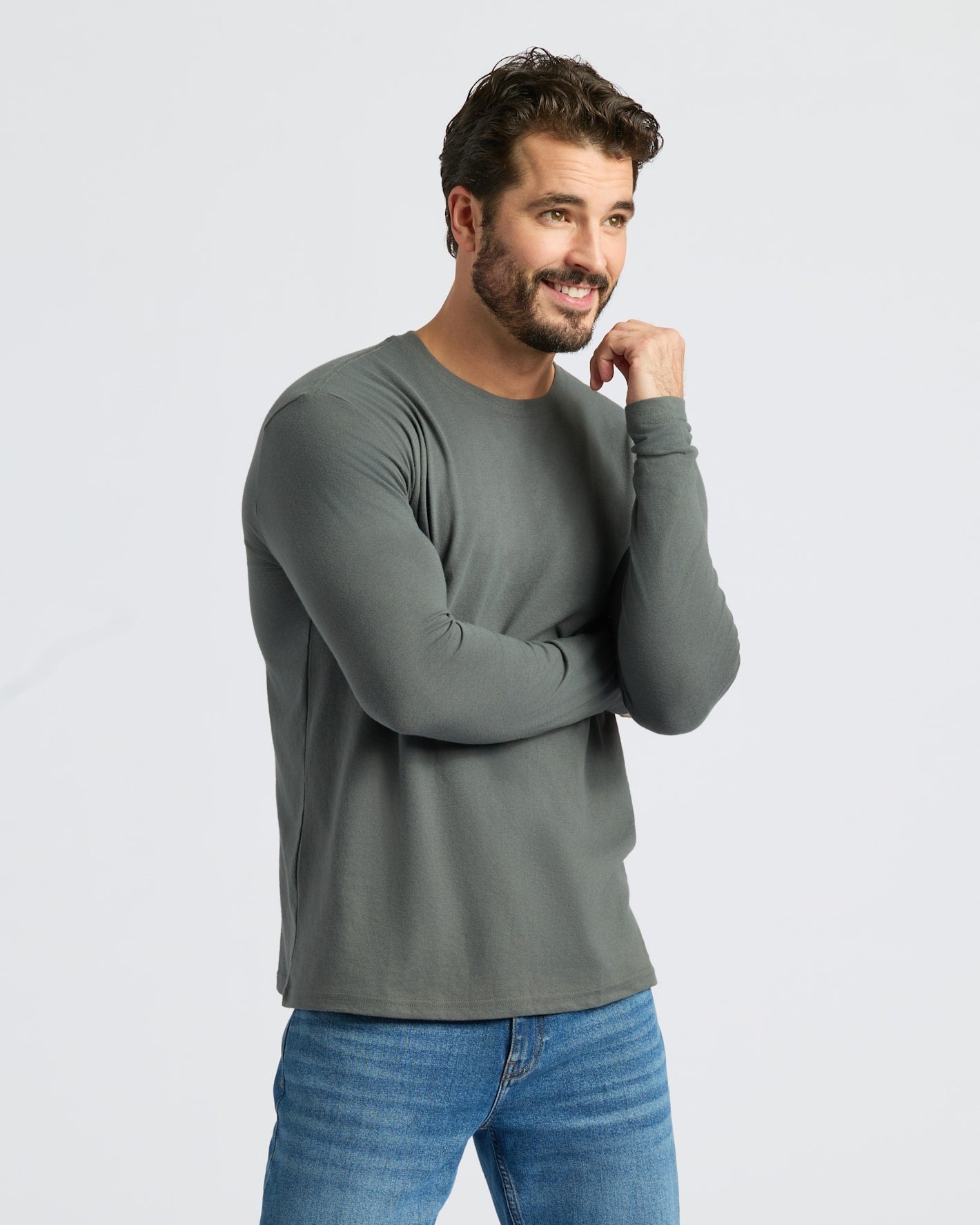 Carbon Classic Long Sleeve Crew Neck