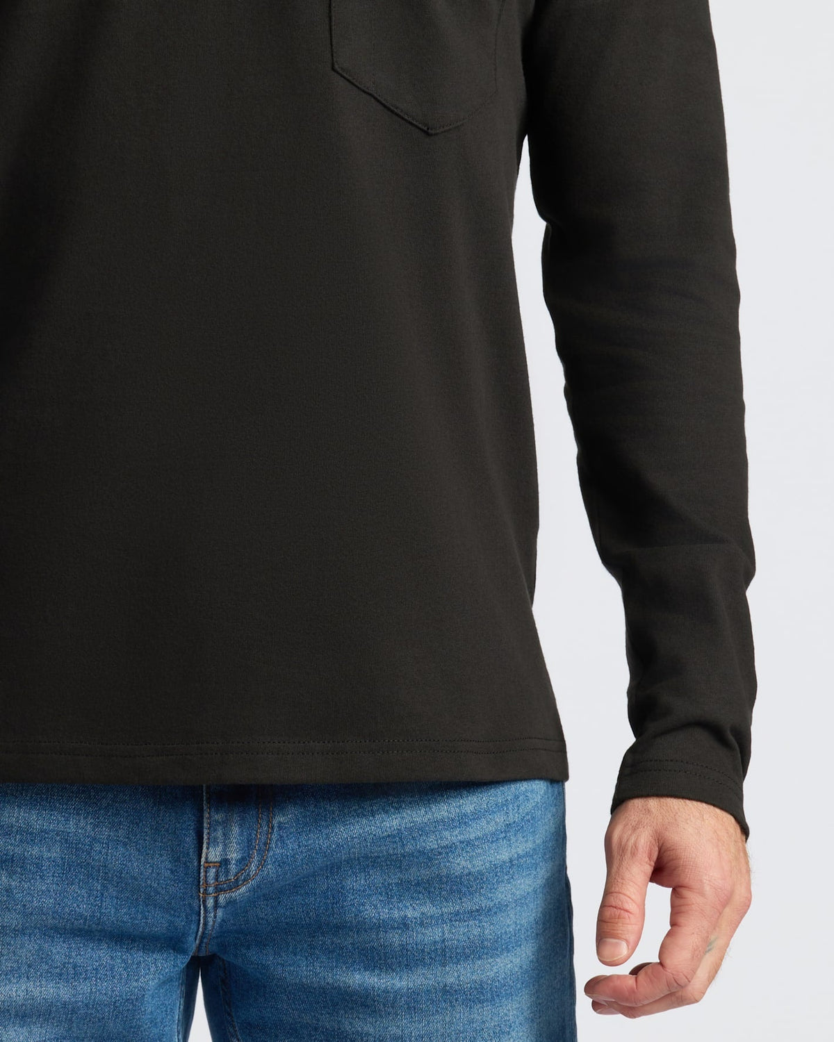 Black & White Heavyweight Long Sleeve Pocket Crew 2-Pack