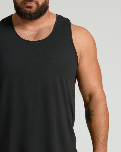 Black & Navy Sleeveless Active Mesh Tank 2-Pack
