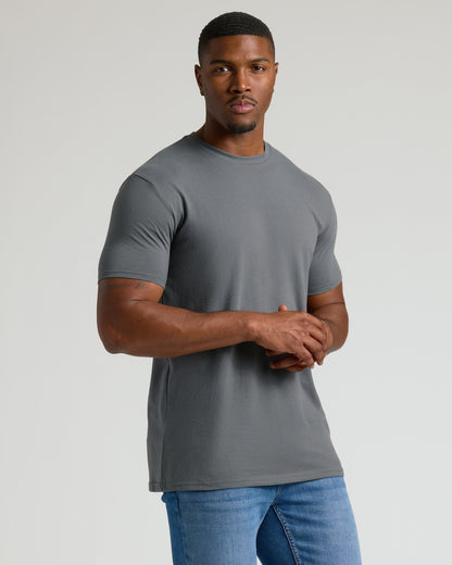 Classic Tall Straight Hem Crew Neck T-Shirt 3-Pack