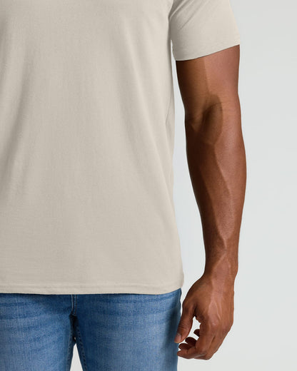 Oatmeal Tall Straight Hem Crew Neck T-Shirt