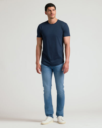 Tall Pima Cotton Blend Curved Hem Crew 2-Pack
