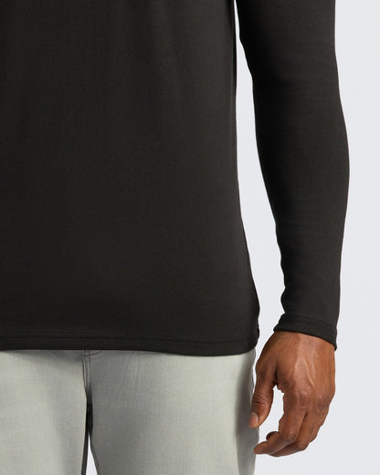Black Tall Heavyweight Long Sleeve Pocket Crew 4-Pack