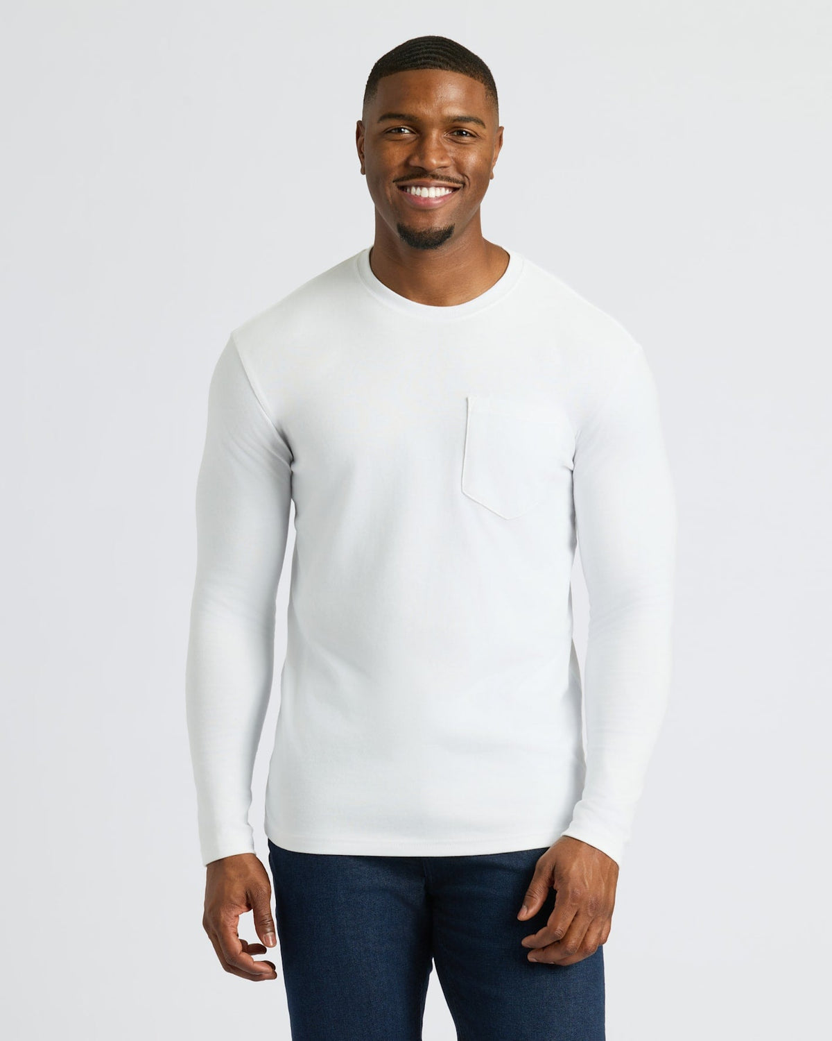 Black & White Tall Heavyweight Long Sleeve Pocket Crew 2-Pack